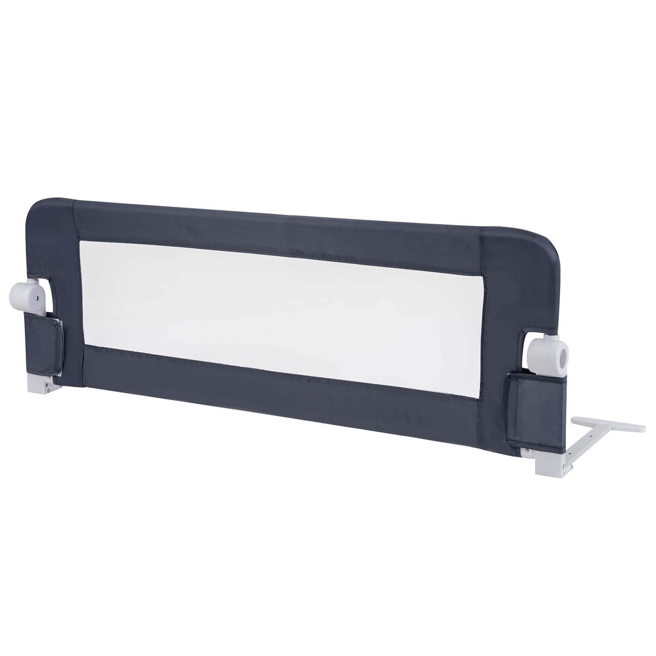 Costway 1/2 PCS 42" Toddler Foldable Bed Rail with Adjustable Safety Strap, Bedrail Guard Grey